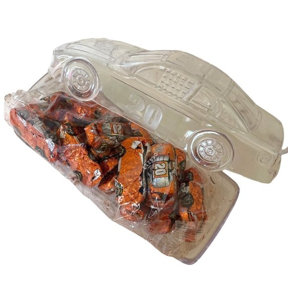 NASCAR Candy Dish 2001 Home Depot Tony Stewart #20 Acrylic w/ Candy Original Box - Picture 2 of 11